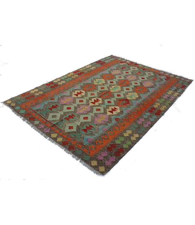 Handgewebte Orientalisch Wolle Kelim Teppich 239x169 cm