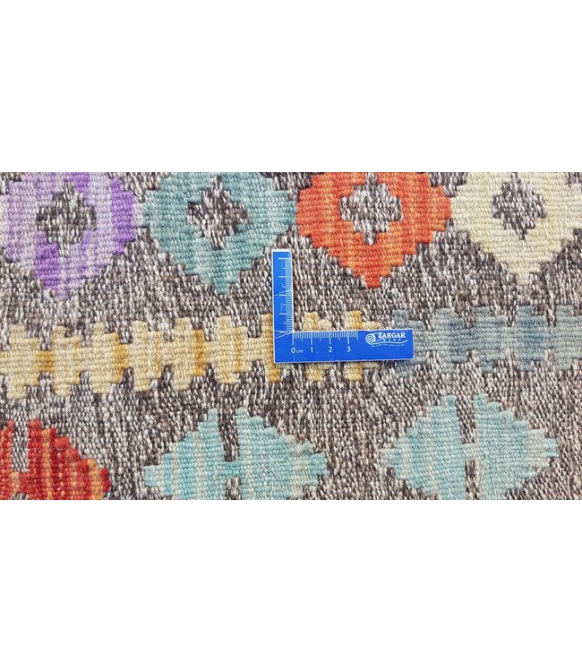 Hand Woven Afghan Wool Kilim Area Rug 205x152 cm