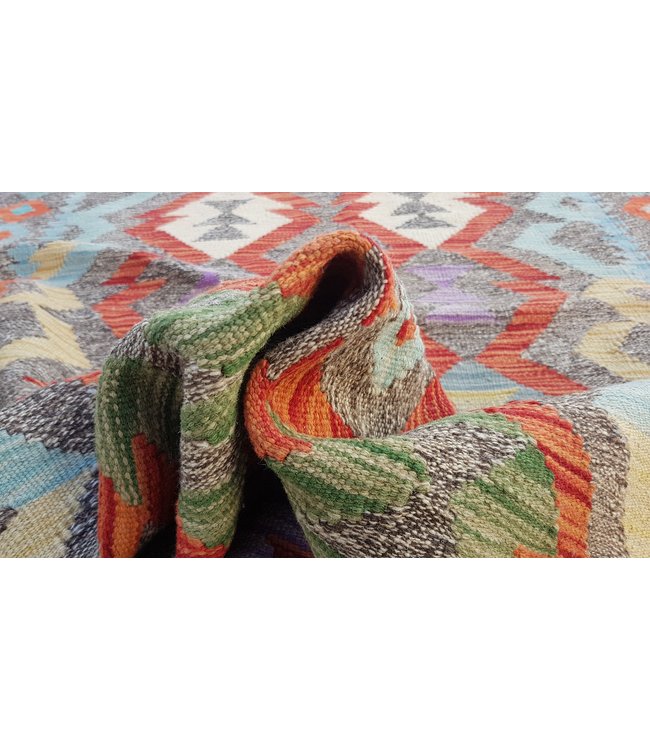 Handgewebte Orientalisch Wolle Kelim Teppich 205x152 cm
