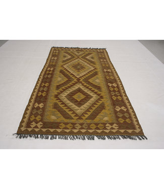 Hand Woven Afghan Wool Kilim Area Rug 209x107 cm