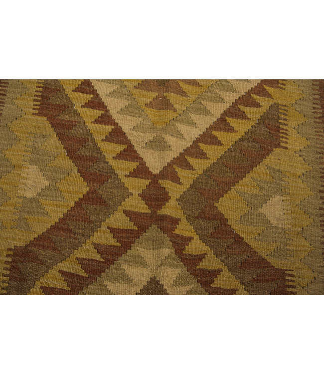 Hand Woven Afghan Wool Kilim Area Rug 209x107 cm
