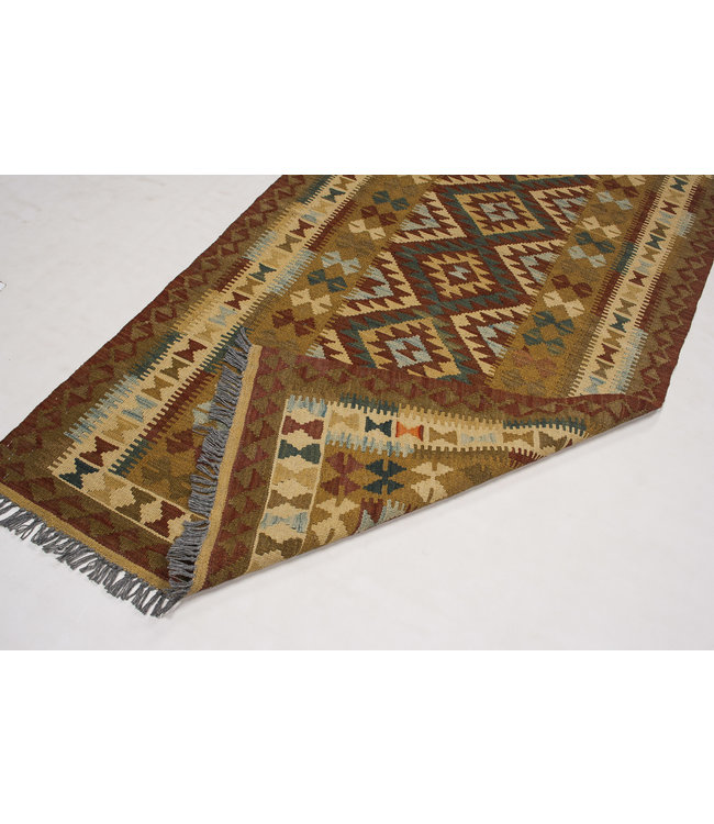 Handgemaakt Oosters Kelim Wol Vloerkleed 107x104 cm