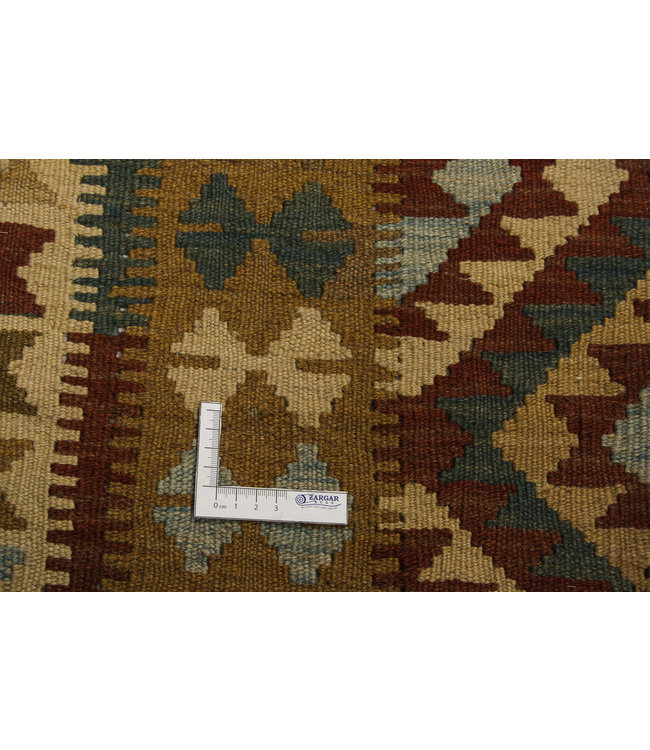 Hand Woven Afghan Wool Kilim Area Rug 107x104 cm