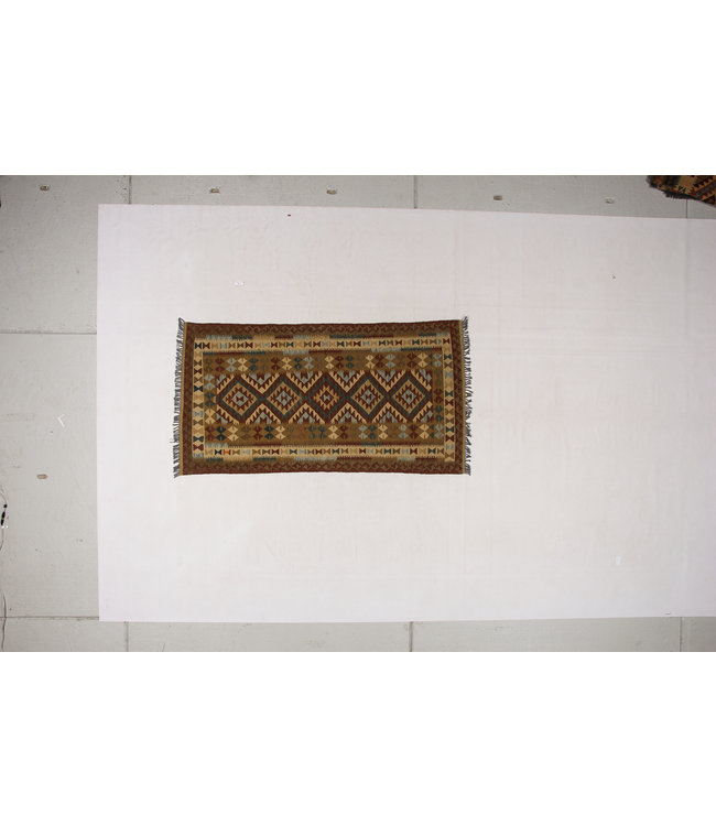Handgewebte Orientalisch Wolle Kelim Teppich 107x104 cm