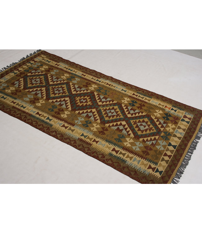 Handgewebte Orientalisch Wolle Kelim Teppich 107x104 cm