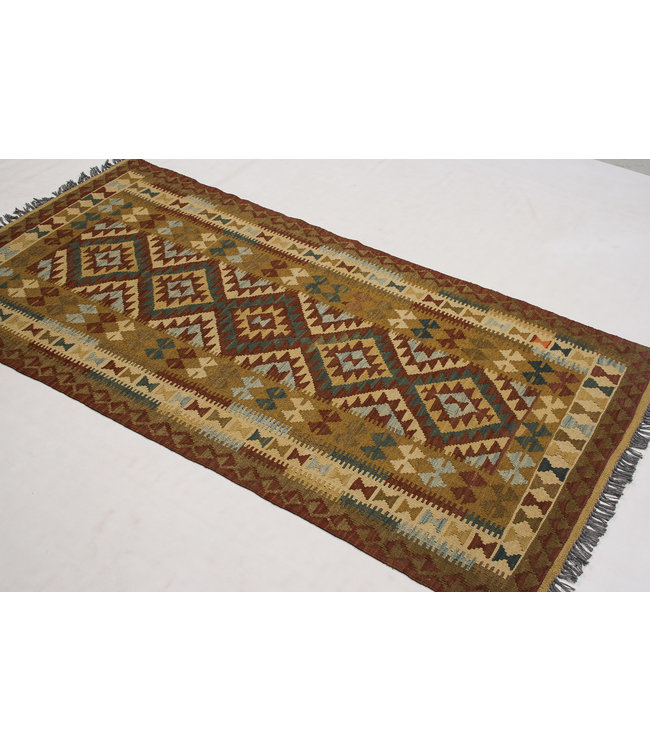 Handgewebte Orientalisch Wolle Kelim Teppich 107x104 cm