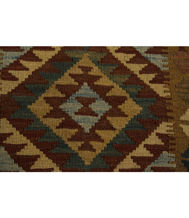 Hand Woven Afghan Wool Kilim Area Rug 107x104 cm