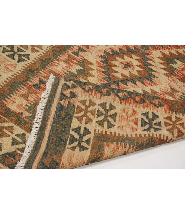 Hand Woven Afghan Wool Kilim Area Rug 188x113 cm