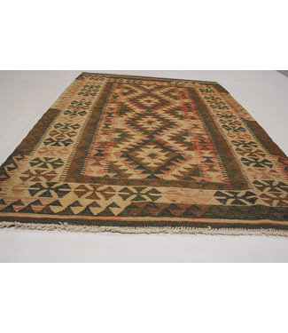 Hand Woven Afghan Wool Kilim Area Rug 188x113 cm