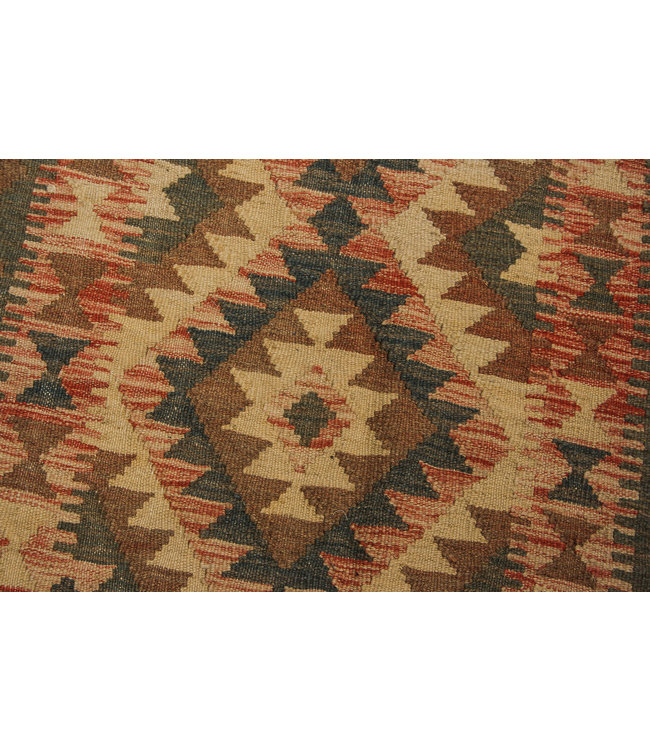 Handgewebte Orientalisch Wolle Kelim Teppich 188x113 cm