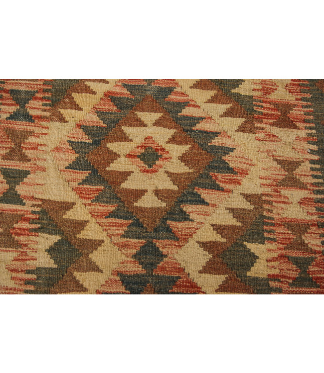 Hand Woven Afghan Wool Kilim Area Rug 188x113 cm