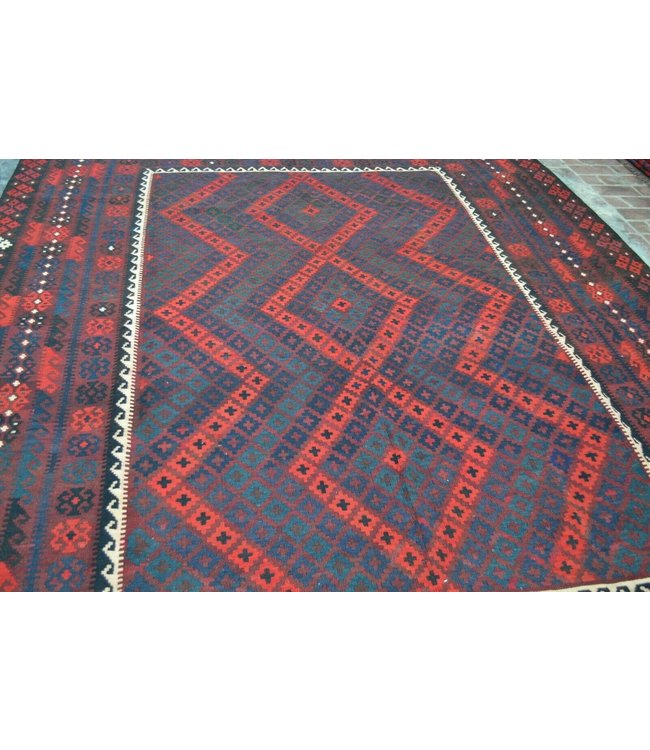 Handgewebte Orientalisch Wolle Kelim Teppich 415 X 278 cm