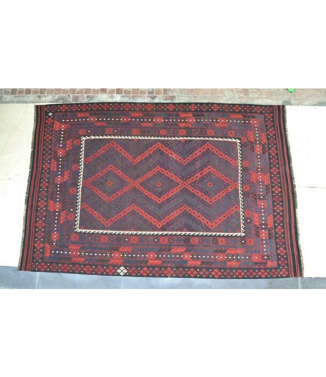 Hand Woven Afghan Wool Kilim Area Rug 415 X 278 cm