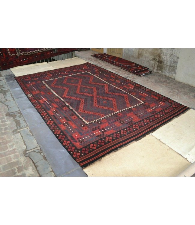 Handgemaakt Oosters Kelim Wol Vloerkleed 415 X 278 cm