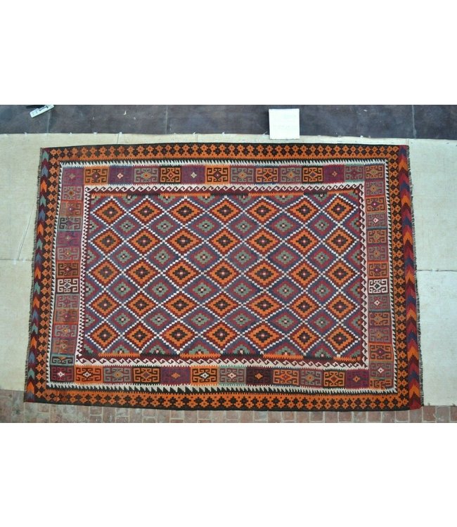 Hand Woven Afghan Wool Kilim Area Rug 379 X 264 cm