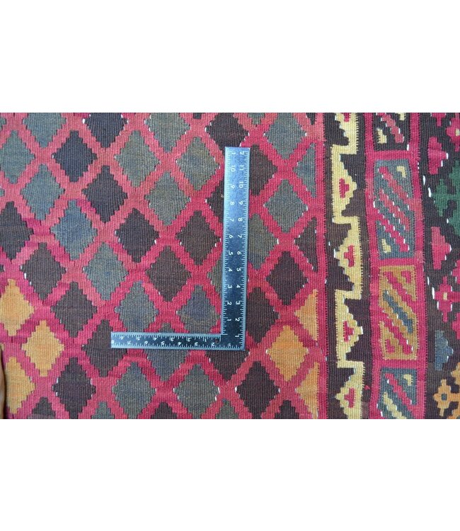 Handgewebte Orientalisch Wolle Kelim Teppich 408 X 278 cm