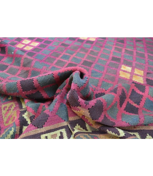 Handgewebte Orientalisch Wolle Kelim Teppich 408 X 278 cm