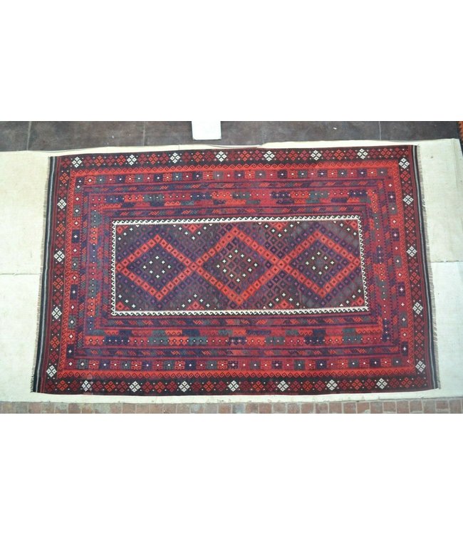 Hand Woven Afghan Wool Kilim Area Rug 393 x 251 cm