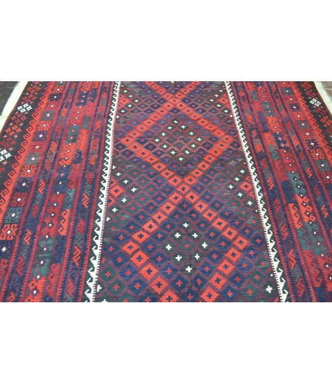 Handgewebte Orientalisch Wolle Kelim Teppich 393 x 251 cm