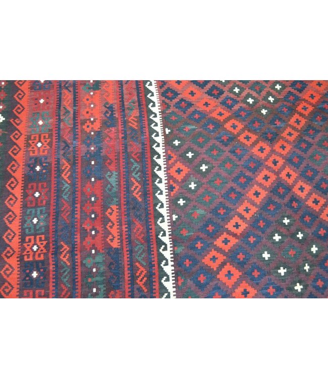 Handgewebte Orientalisch Wolle Kelim Teppich 393 x 251 cm