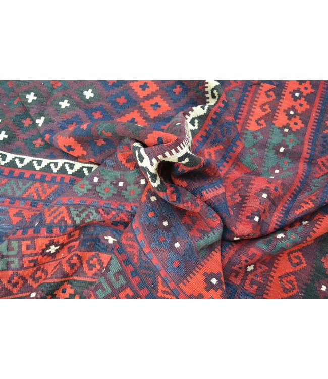 Hand Woven Afghan Wool Kilim Area Rug 393 x 251 cm