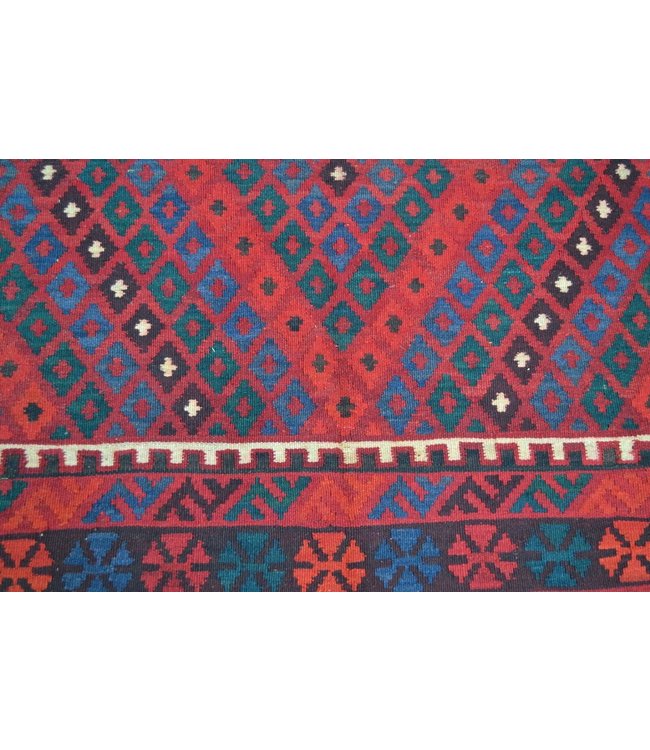 Hand Woven Afghan Wool Kilim Area Rug 286 x 236 cm