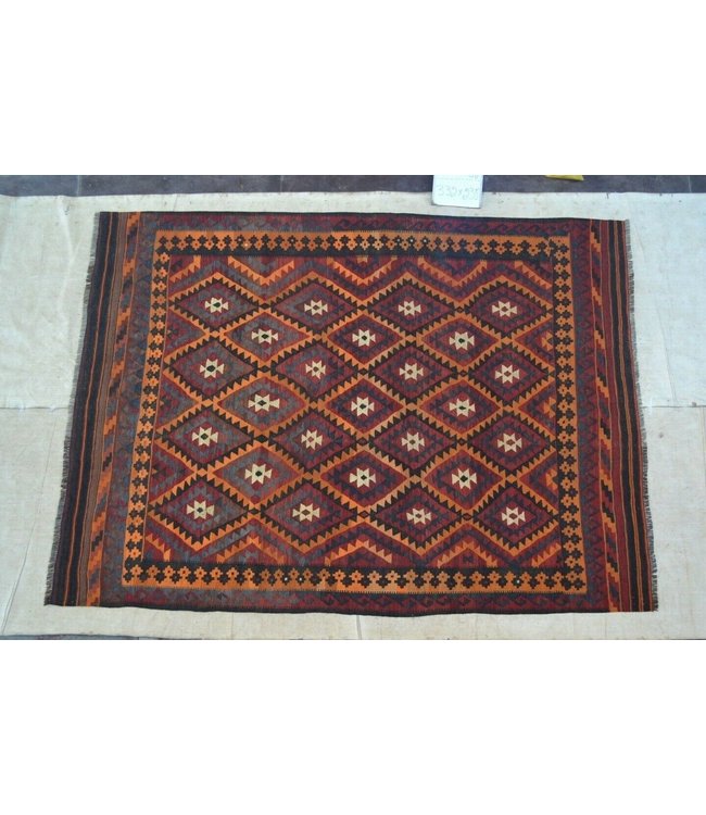 Hand Woven Afghan Wool Kilim Area Rug 332 x 235 cm
