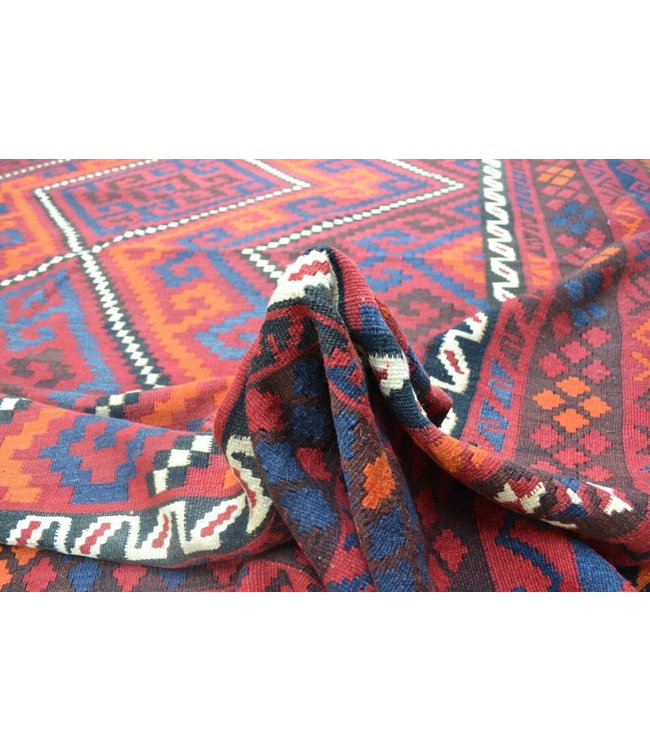 Handgewebte Orientalisch Wolle Kelim Teppich 426 x 243 cm