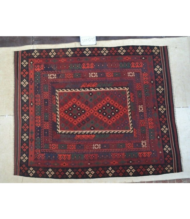 Hand Woven Afghan Wool Kilim Area Rug 300 x 242 cm
