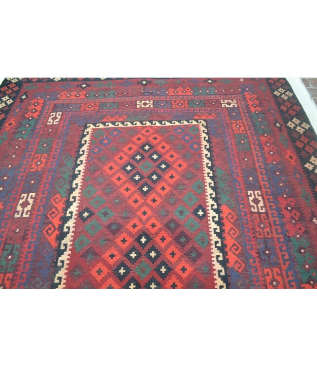 Hand Woven Afghan Wool Kilim Area Rug 300 x 242 cm