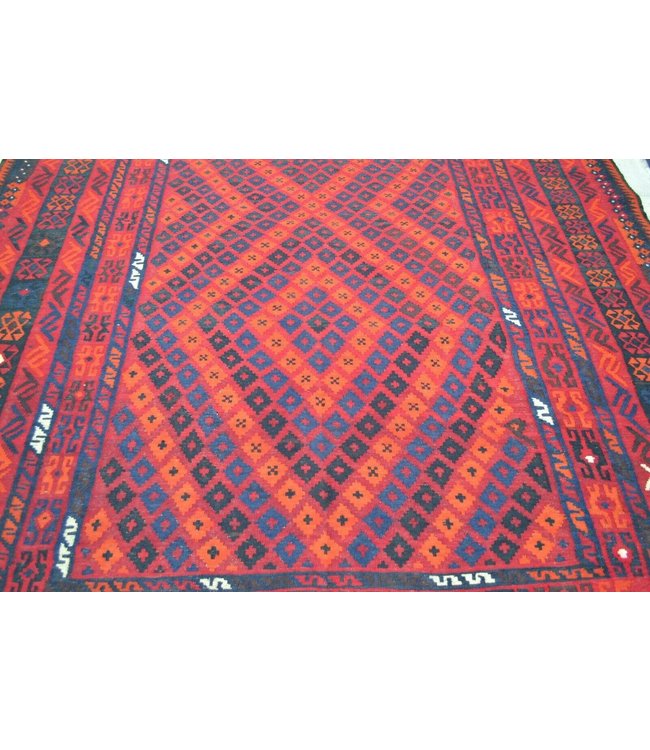 Handgemaakt Oosters Kelim Wol Vloerkleed 370 x 240 cm