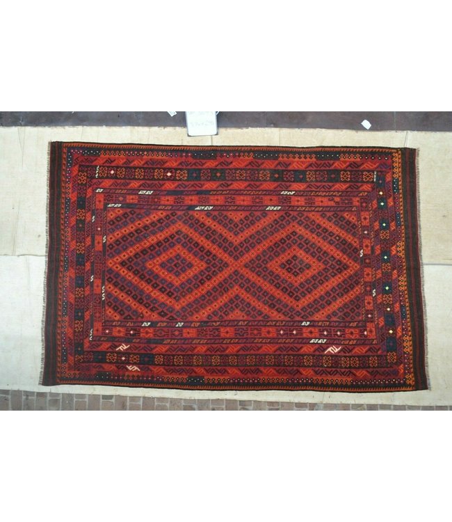 Hand Woven Afghan Wool Kilim Area Rug 370 x 240 cm