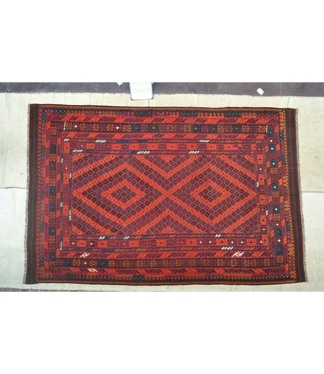 Hand Woven Afghan Wool Kilim Area Rug 370 x 240 cm