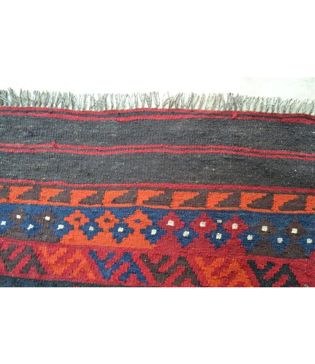 Handgemaakt Oosters Kelim Wol Vloerkleed 370 x 240 cm