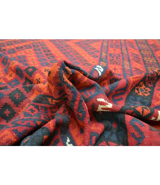 Handgewebte Orientalisch Wolle Kelim Teppich 370 x 240 cm