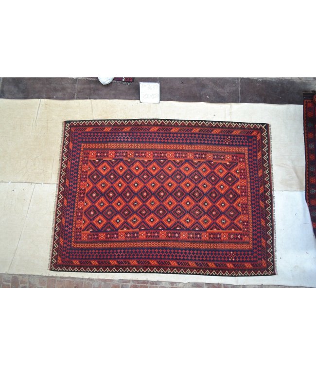 Handgewebte Orientalisch Wolle Kelim Teppich 321 x 227 cm