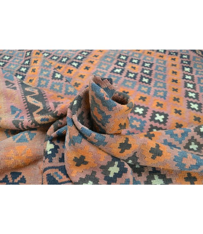 Handgewebte Orientalisch Wolle Kelim Teppich 390 x 268 cm