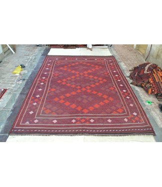 Hand Woven Afghan Wool Kilim Area Rug 395 x 278 cm