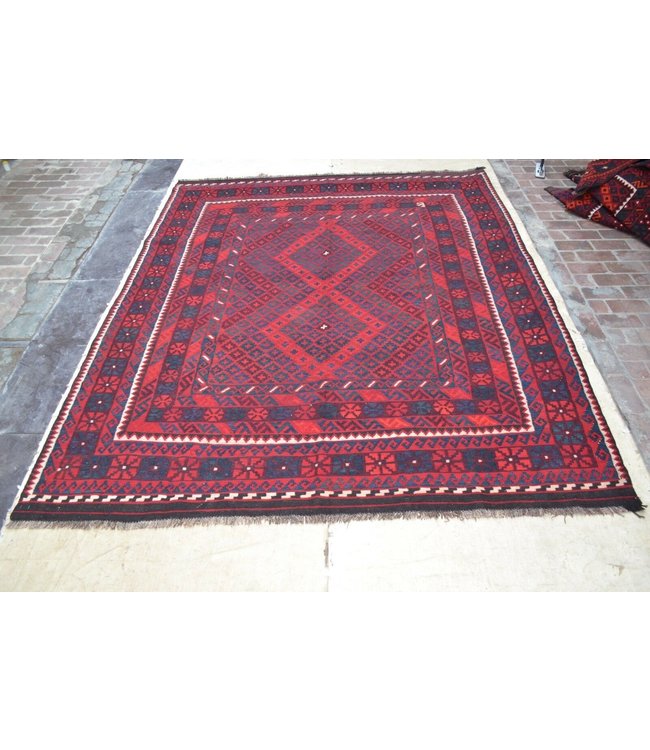 Hand Woven Afghan Wool Kilim Area Rug 316 x264 cm