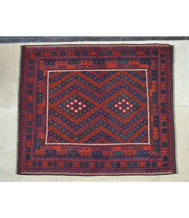 Hand Woven Afghan Wool Kilim Area Rug 290 x 250 cm