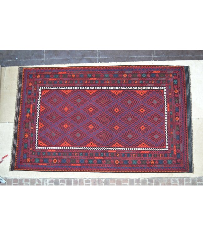 Hand Woven Afghan Wool Kilim Area Rug 400 x 242 cm