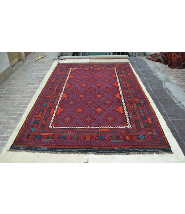 Hand Woven Afghan Wool Kilim Area Rug 400 x 242 cm