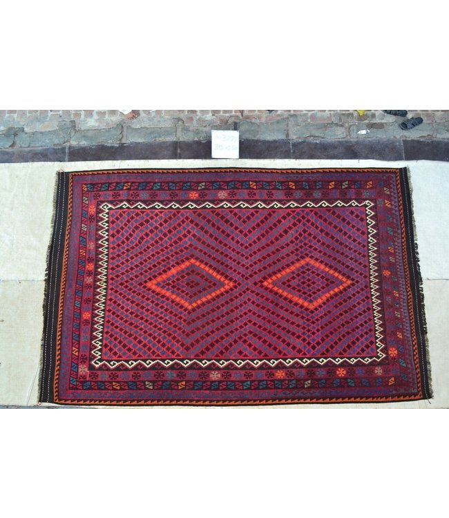 Hand Woven Afghan Wool Kilim Area Rug 392 X 250 cm