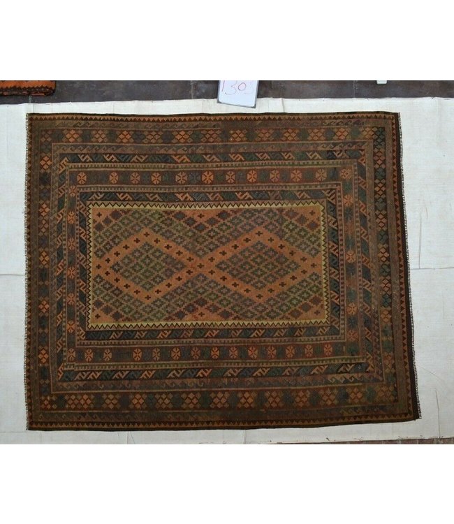Hand Woven Afghan Wool Kilim Area Rug 295 x 242 cm