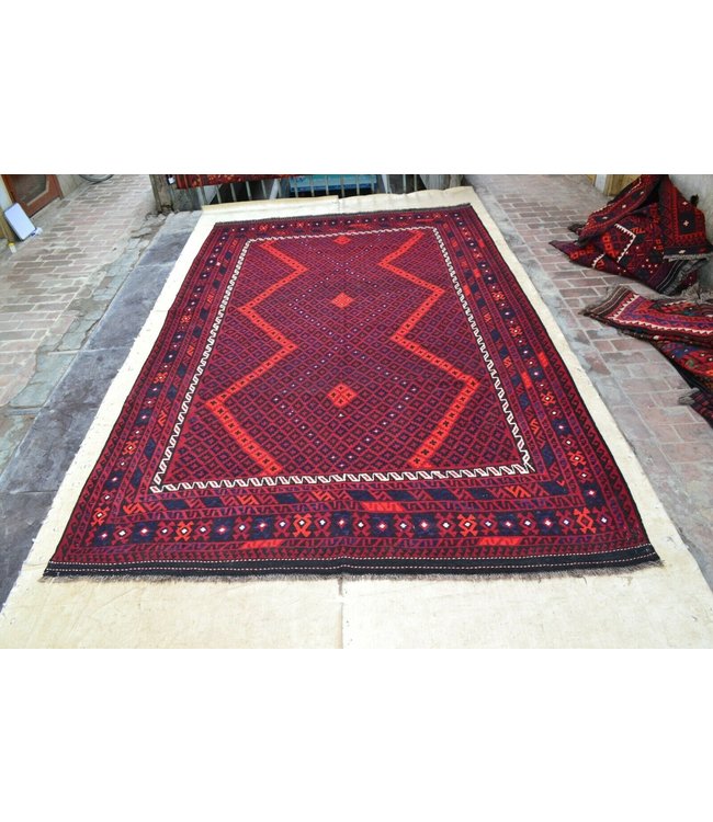 Hand Woven Afghan Wool Kilim Area Rug 397 X 250 cm