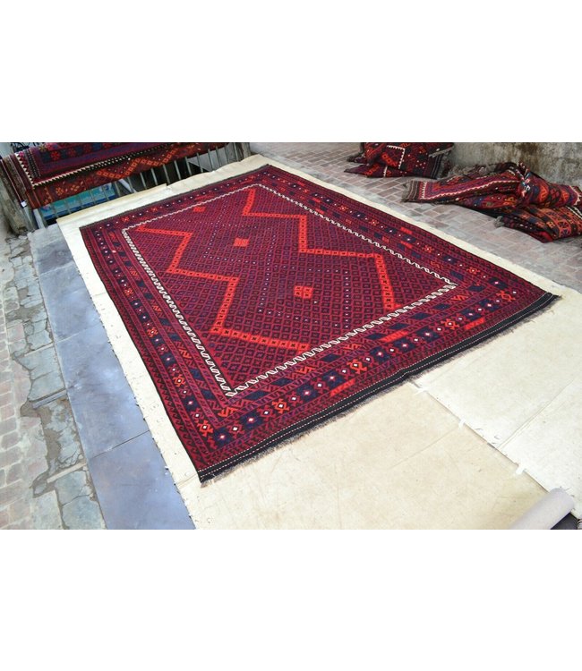Handgewebte Orientalisch Wolle Kelim Teppich 397 X 250 cm