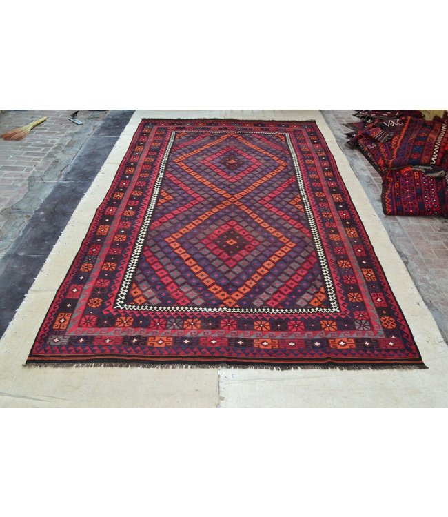 Hand Woven Afghan Wool Kilim Area Rug 430 x 234 cm