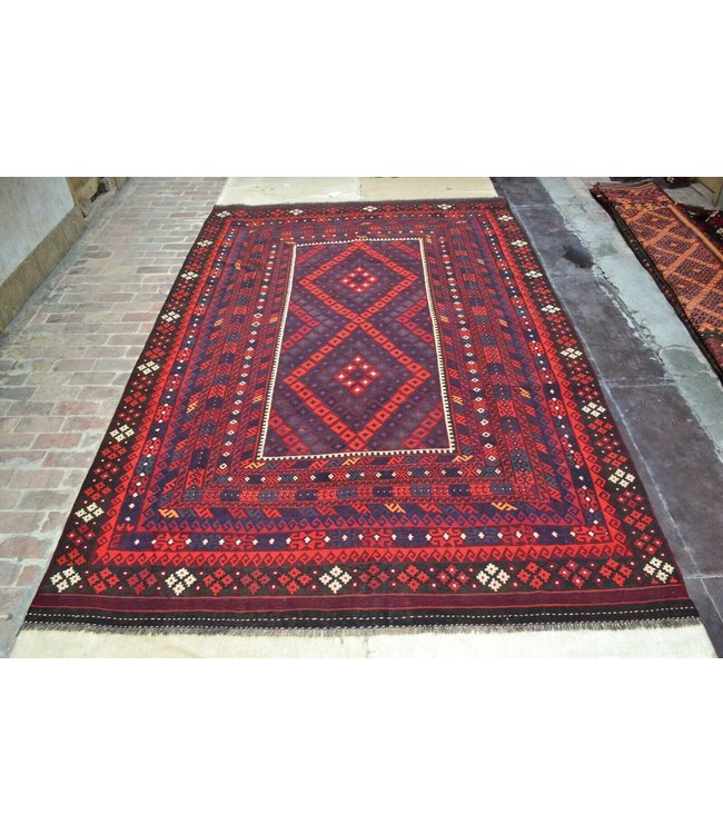 Handgewebte Orientalisch Wolle Kelim Teppich 422 x 275 cm