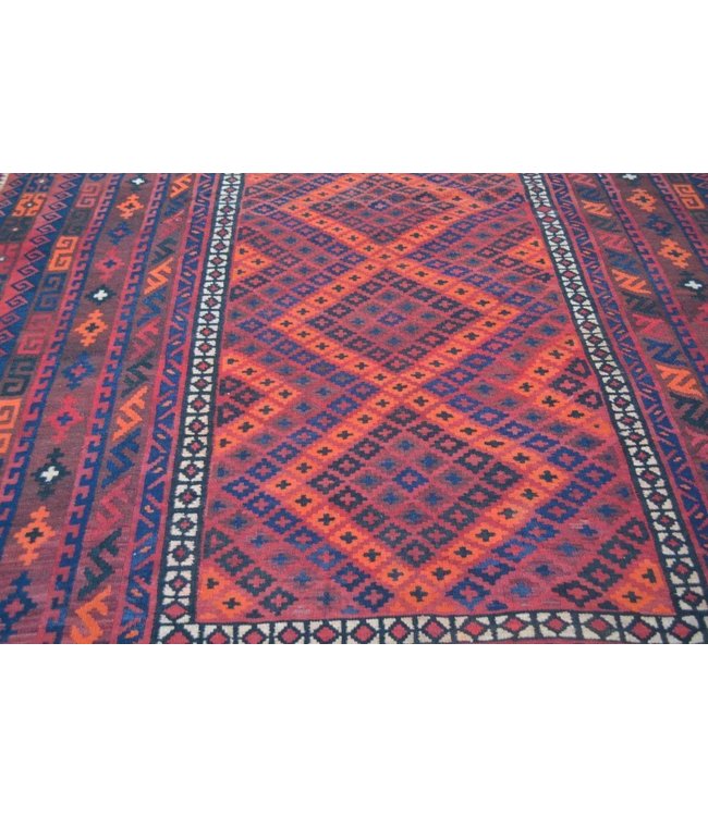 Handgemaakt Oosters Kelim Wol Vloerkleed 407x258 cm