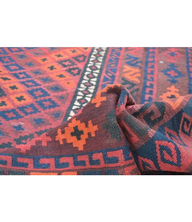 Hand Woven Afghan Wool Kilim Area Rug 407x258 cm